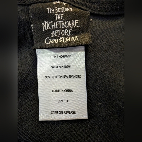 Disney Nightmare Before Christmas Sally Cotton Scoop Neck Bralette 4x - Picture 4 of 10